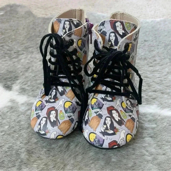 Spellbound Soles Addams Family Boots - Picture 3 of 10